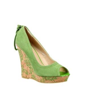 Chaussures vert anis - 1 - Photo