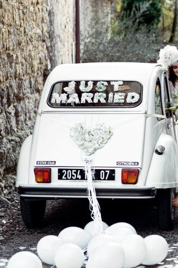 comment décorer une 2cv pour un mariage