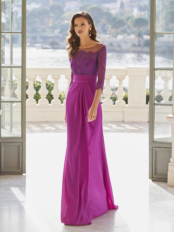 robe de soirée longue pour mariage avec manche