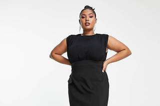 robe longue grande taille noire