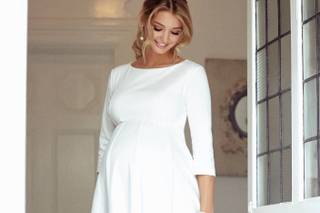 robe de mariée femme enceinte blanche