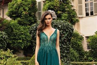 robe de soirée vert sapin pour mariage