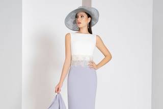 tenue de ceremonie femme de 50 ans invitée a un mariage, robe et chapeau