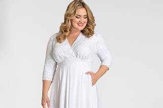 robe de mariée empire grande taille décolleté en V