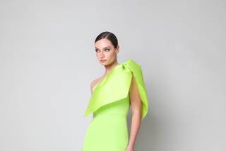 robe de soirée vert chartreuse pour mariage