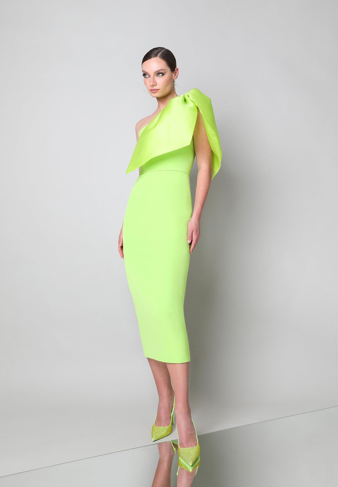 robe de soirée vert chartreuse pour mariage