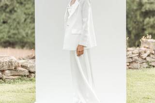 tailleur femme mariage avec chapeau