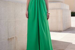 robe de soirée vert printemps pour mariage