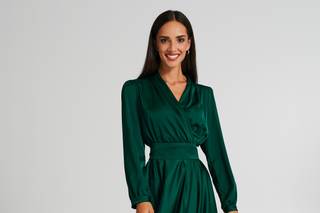 robe de soirée vert sapin pour mariage