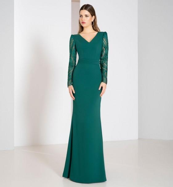 robe de soirée vert sapin pour mariage