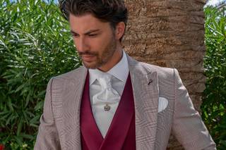 costume mariage homme gilet rouge