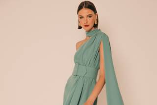 robe de soirée vert sauge pour mariage