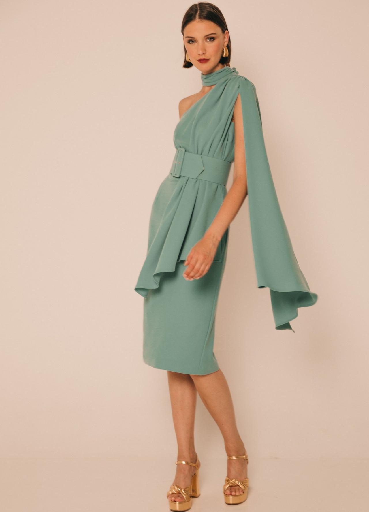 robe de soirée vert sauge pour mariage