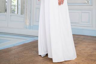 robe de mariée femme enceinte blanche longue