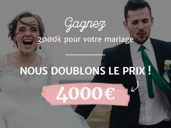 Tirage au sort de Mariages.net : double montant à gagner, double bonheur !