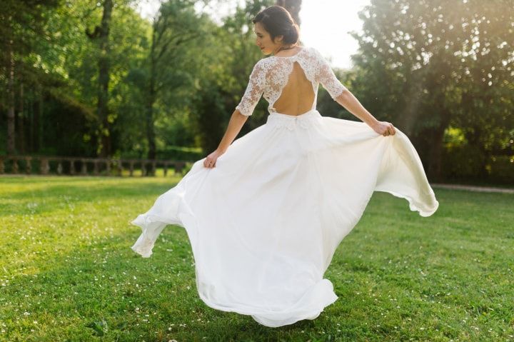 Robe de mariée avec foulard hot sale