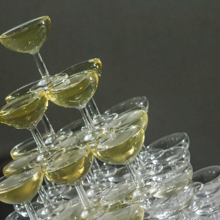Coupe de champagne en plastique de forme simple champagne en