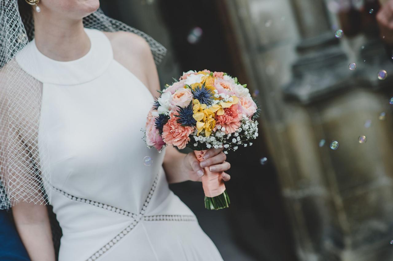 bouquet de mariée robe chic pour mariage