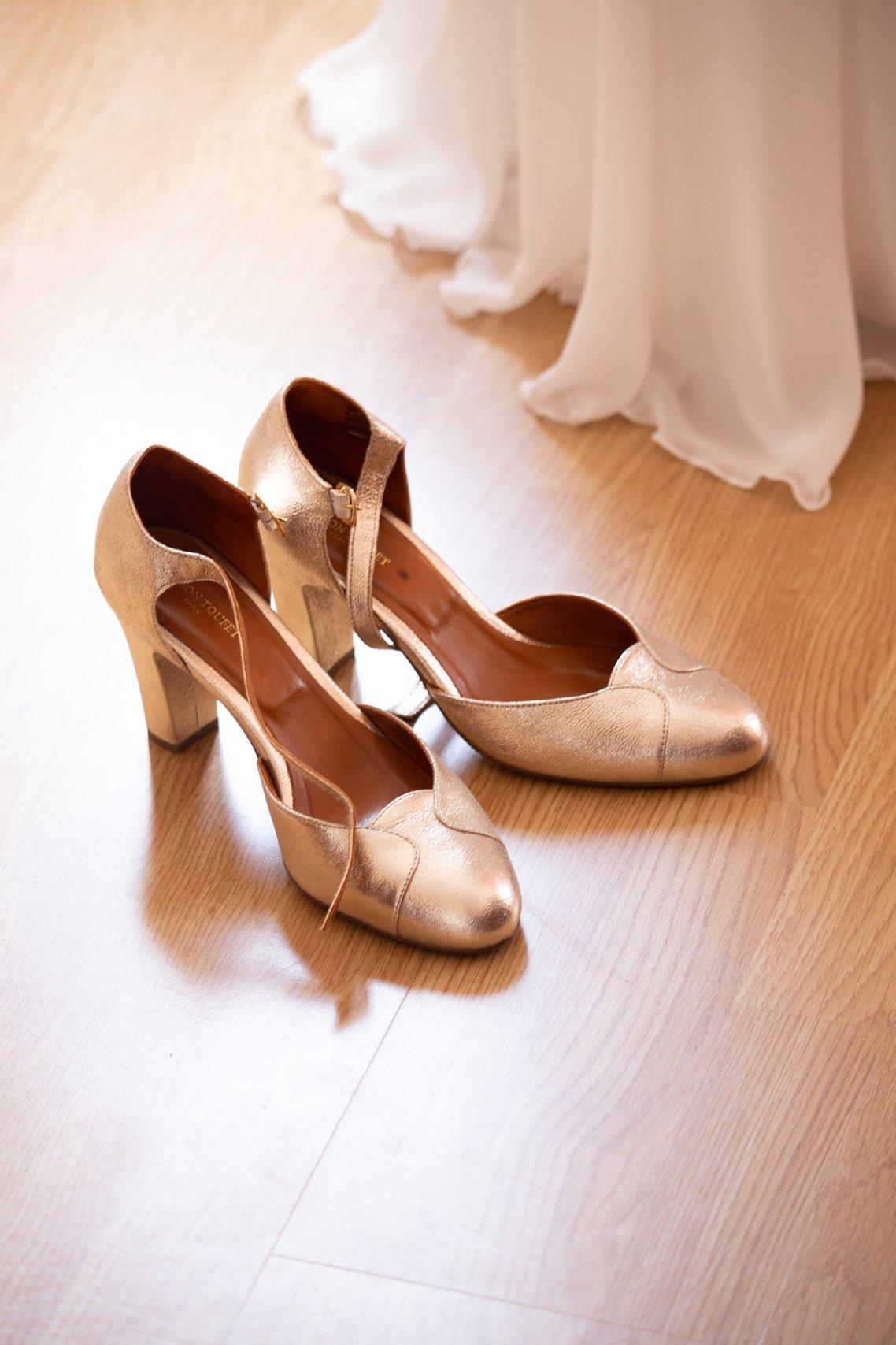 Chaussures de mariage avec talon carré de 5cm