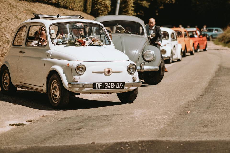 Tout sur le cortège des voitures du mariage