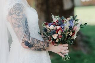 petit bouquet de mariée multicolore