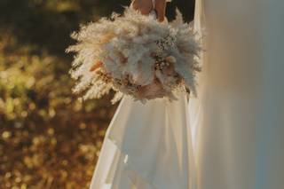 petit bouquet de mariée de style bohème