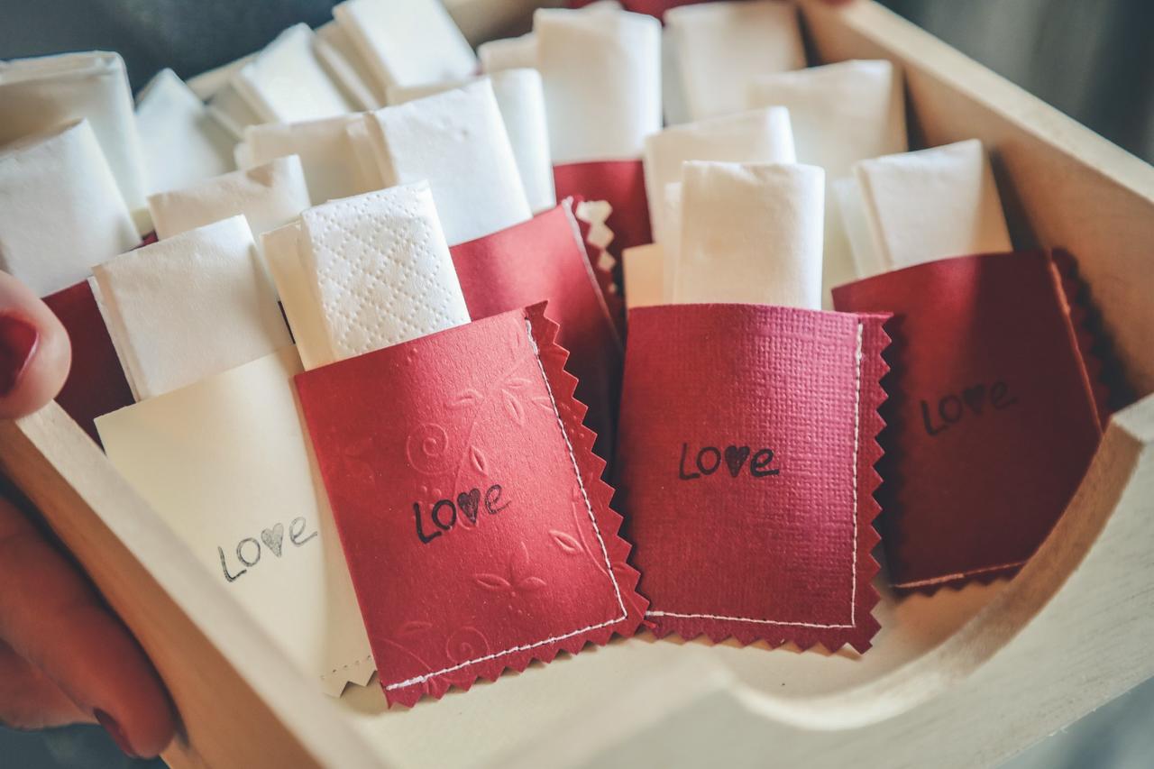 FEPITO 100 sacs en papier et autocollants 100 larmes vintage pour le  mariage | Emballage pour les larmes de bonheur Mouchoirs Mariage Décoration