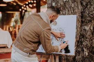 live painting animation mariage