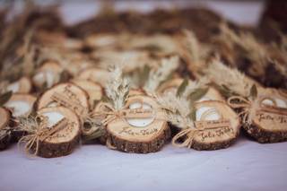 cadeau invité mariage champêtre rondins de bois