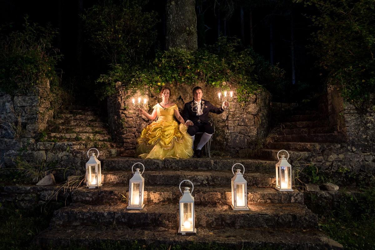 Photo couple mariage originale nuit