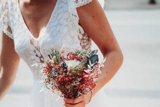 magnifique petit bouquet de mariée champêtre