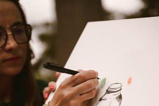 live painting animation mariage