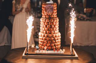 pièce montée choux, arrivée du gateau de mariage