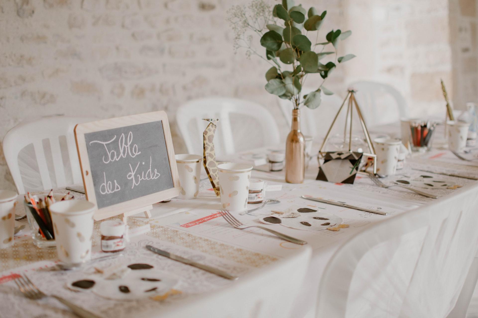 Table des enfants du mariage nos 10 idées déco