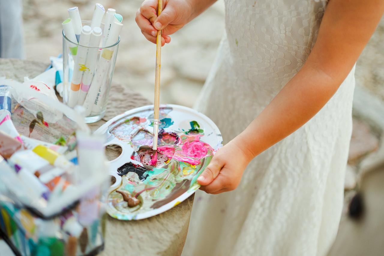 live painting animation mariage