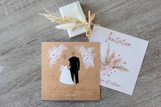 faire-part de mariage chic boheme