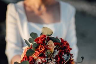 magnifique petit bouquet de mariée champêtre