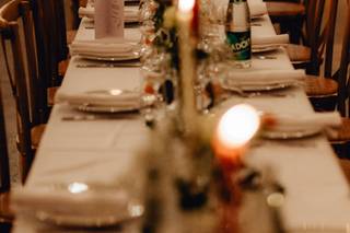 décoration table mariage noël bougies rouges et vertes