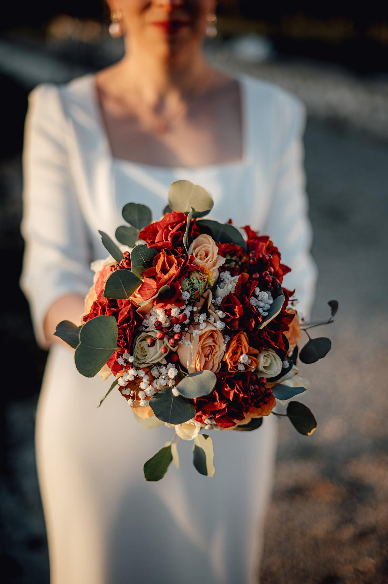 magnifique petit bouquet de mariée champêtre