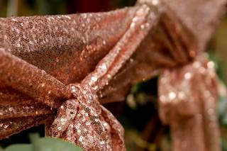 housse de chaise rose gold à paillettes