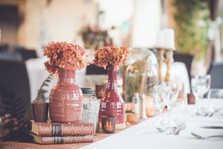 centre de table avec fleurs séchées