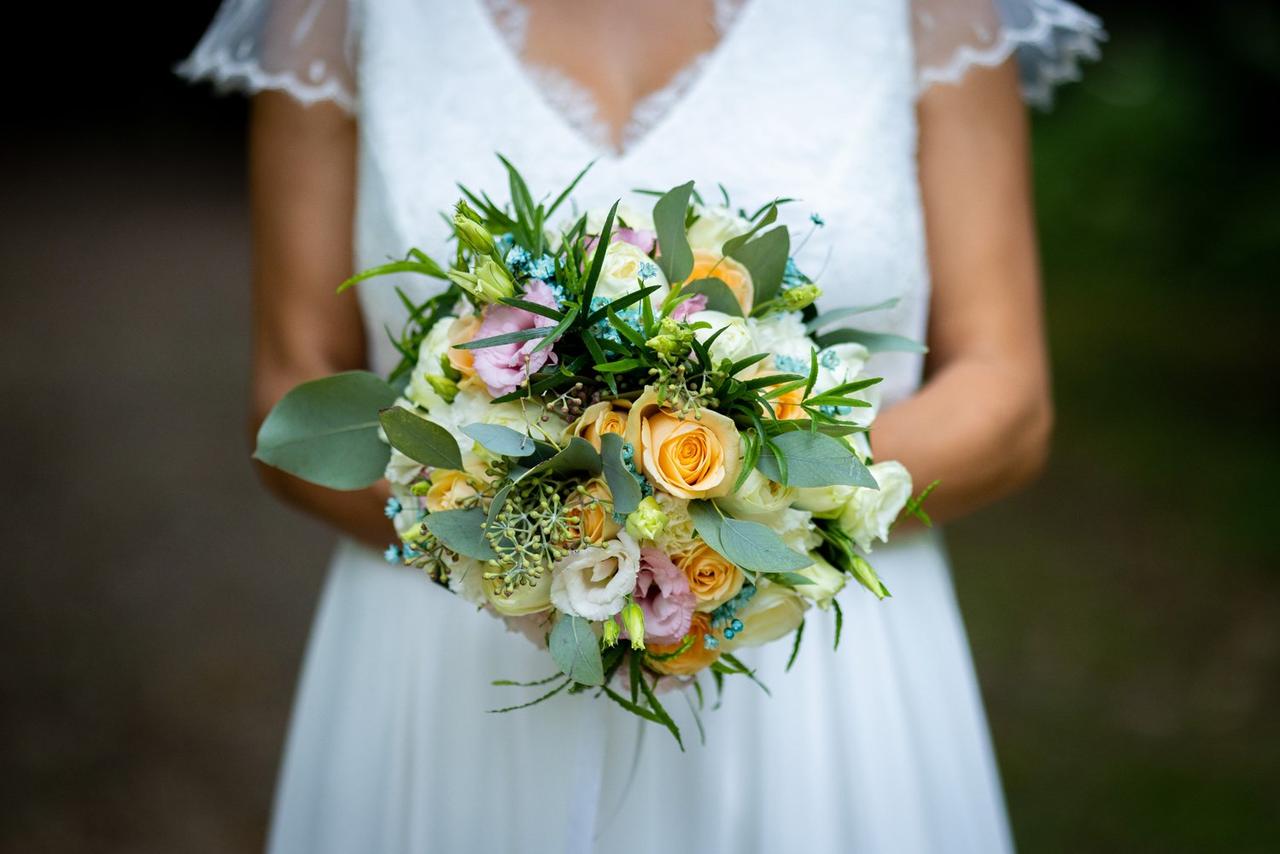 petit bouquet de mariée de style champetre