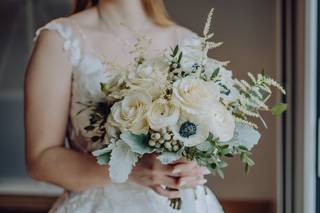 Bouquet de mariée rond champêtre