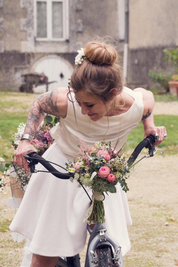 chignon haut mariage