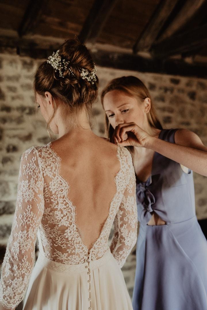 chignon coiffé décoiffé mariage