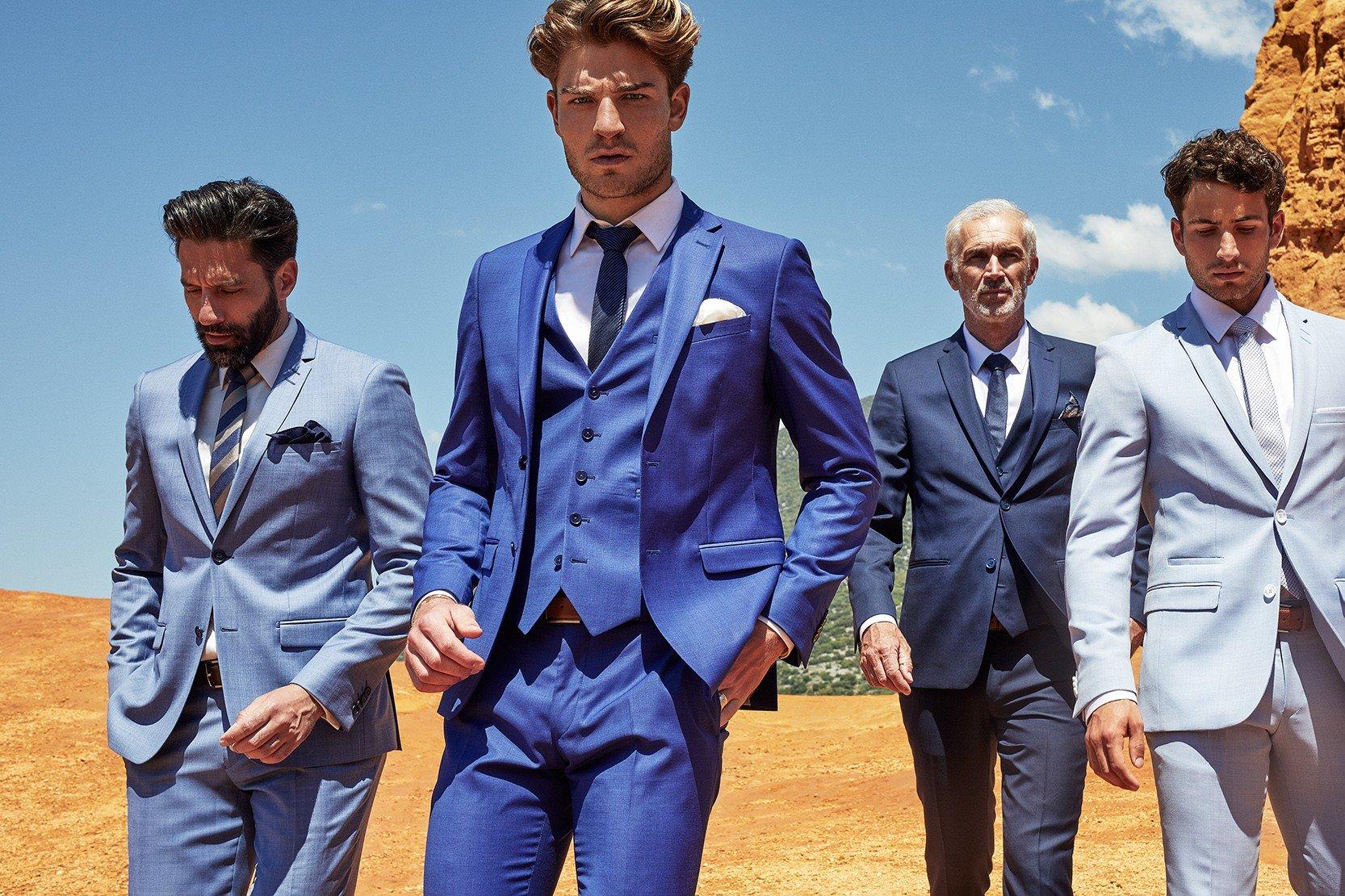 Costumes de mariage bleus : 60 modèles pour un marié raffiné