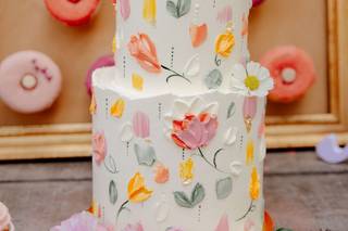 mariage thème coloré wedding cake