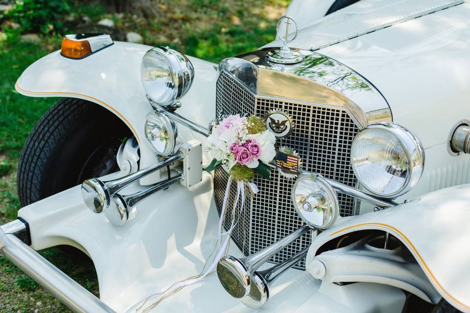 décoration voiture mariage