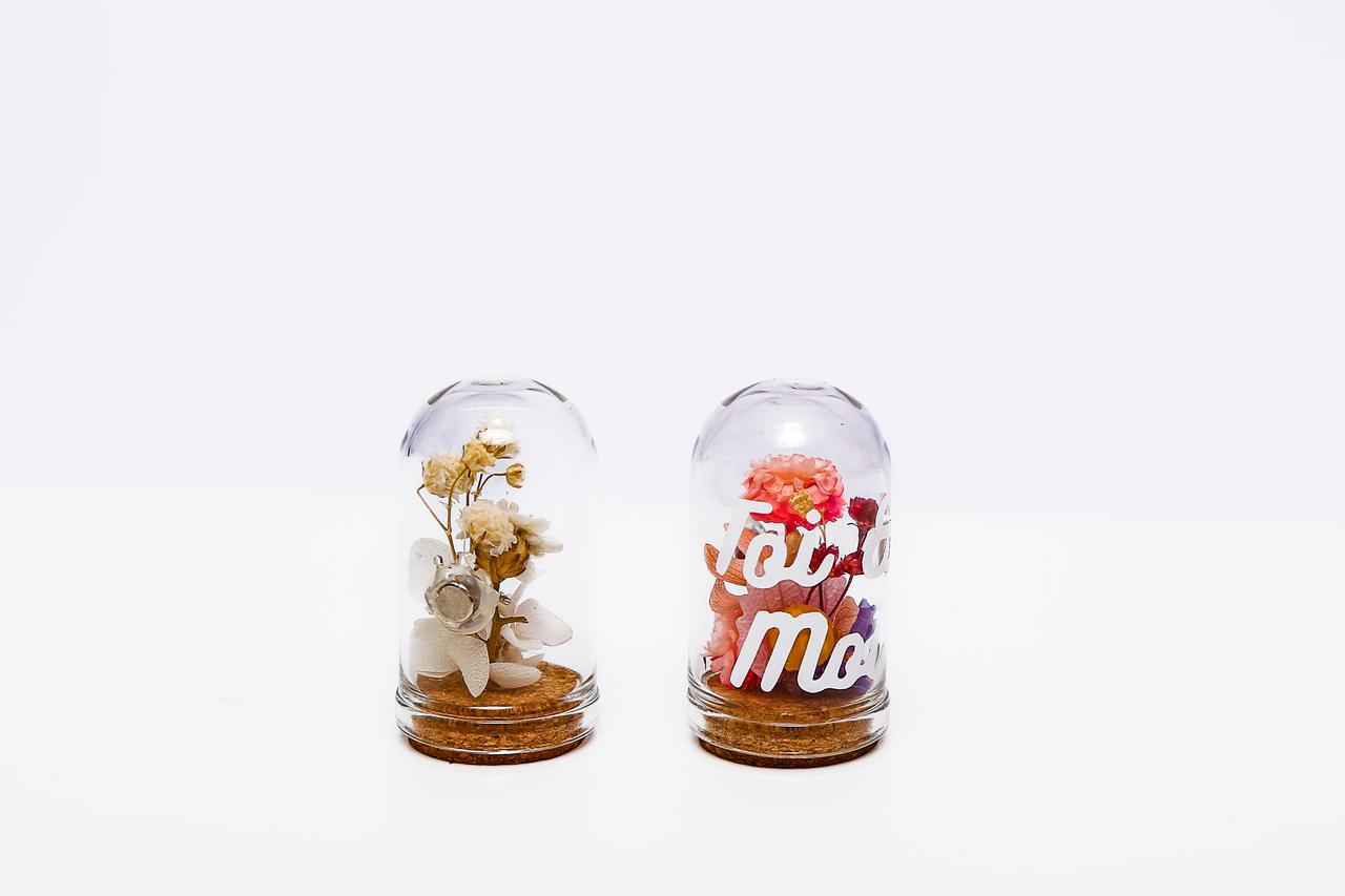 cadeaux originaux mariage invités magnet fleurs sechees