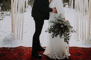 deco de mariage rouge d'hiver